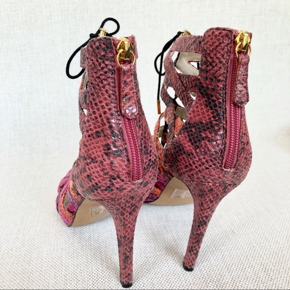 ALDO neon snake 🐍 print strappy stilettos 👠 - Picture 4 of 6